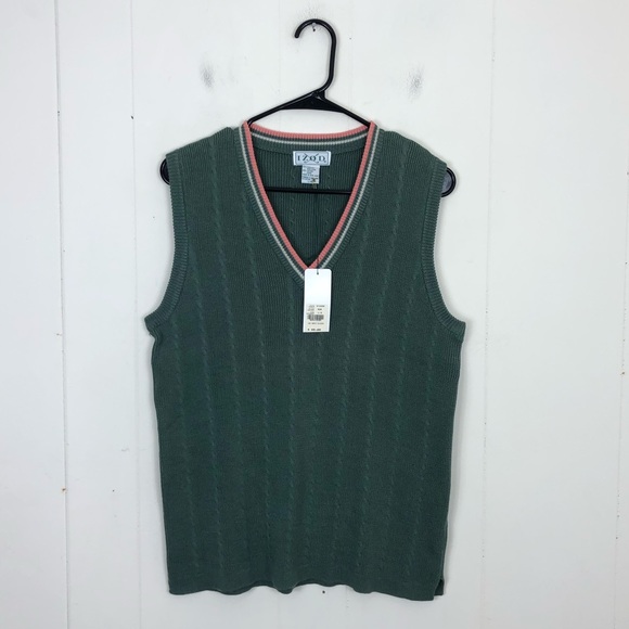 Nwt Izod Vneck Sweater Vest Sz L 